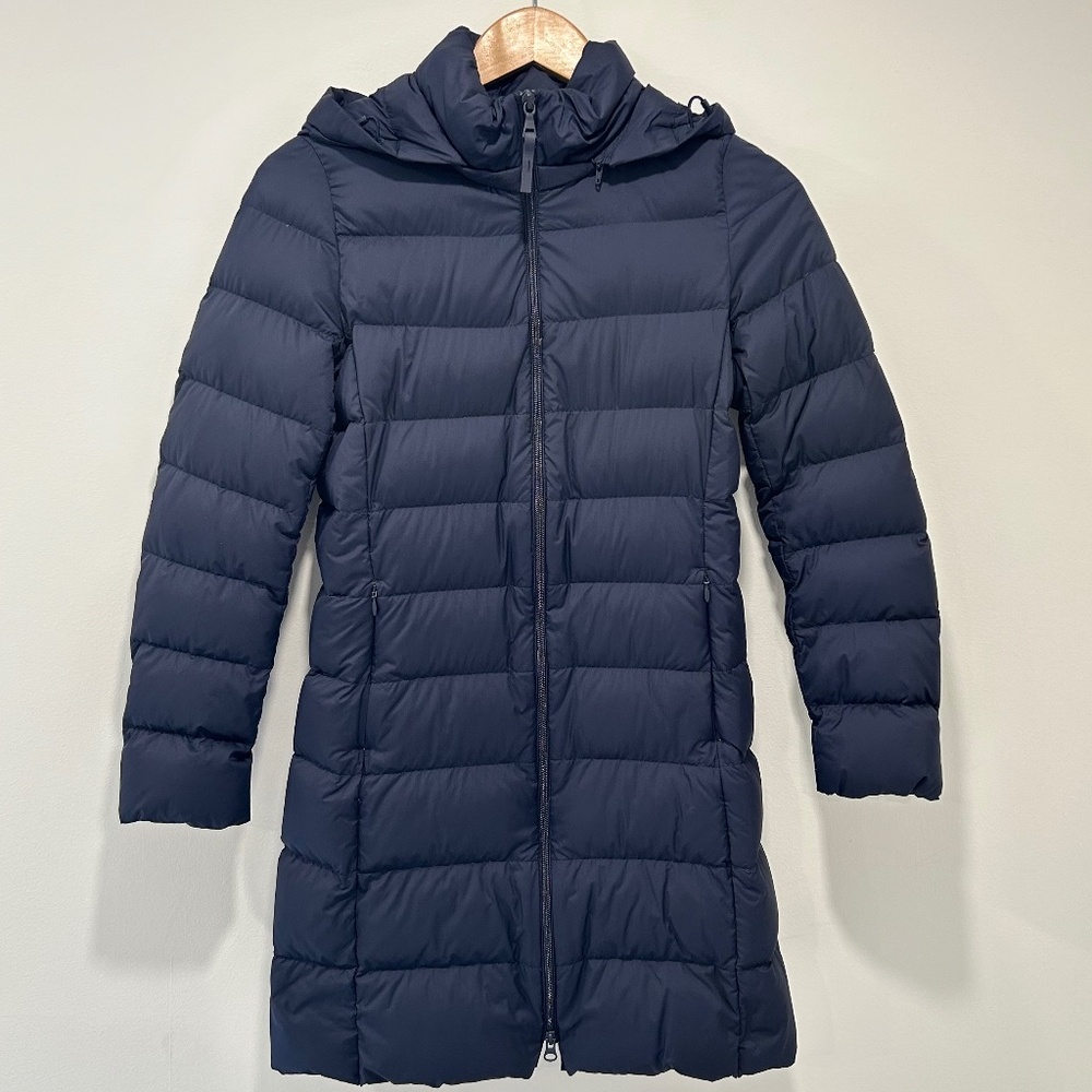 Uniqlo Women's Ultralight Down Long Coat - XXS - Navy - EUC!